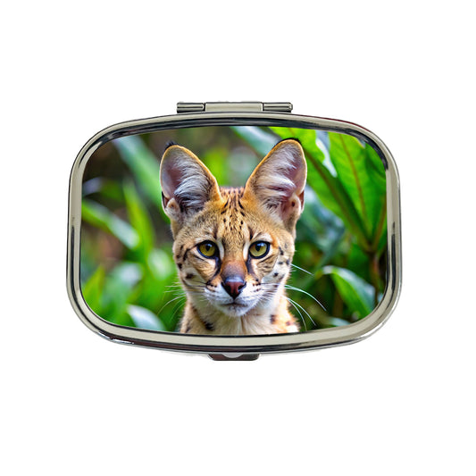 Serval Wild Cat Photo Travel Pill Box Case