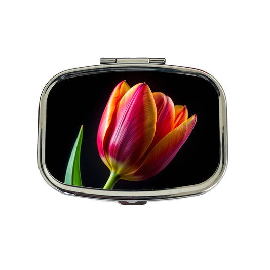 Tulip Flower Photo Travel Pill Box Case