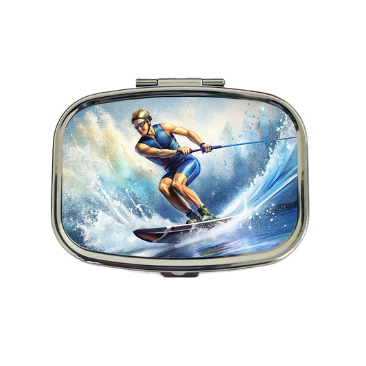 Water Ski Skiing Travel Pill Box Case