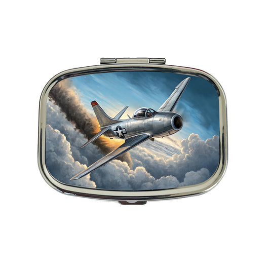 F-86 Sabre Jet Fighter Plane Travel Pill Box Case
