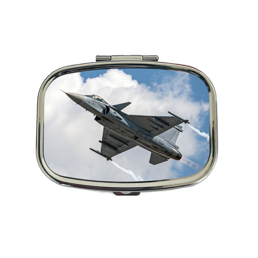 JAS 39 Gripen Multirole Fighter Jet Plane Travel Pill Box Case