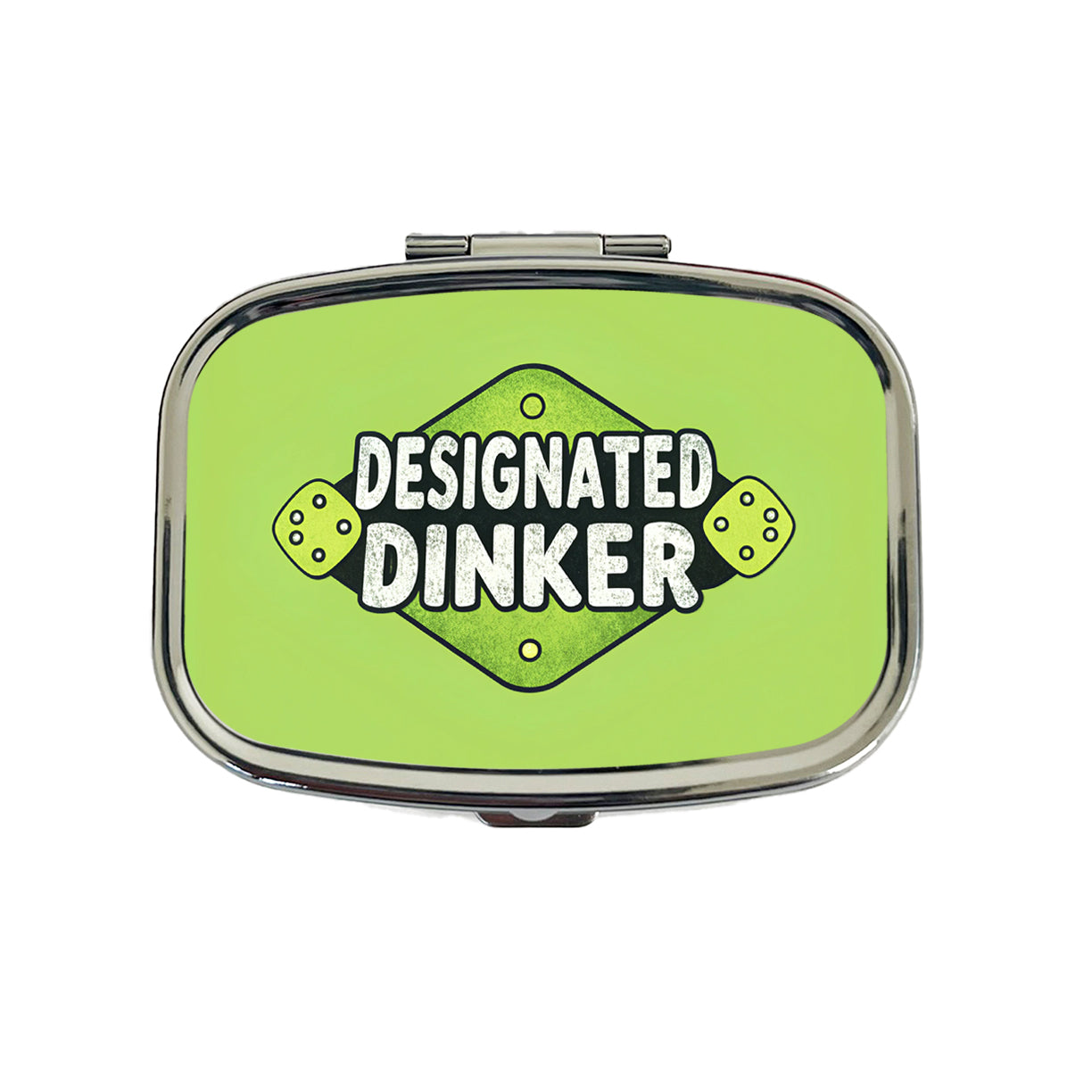 Designated Dinker Funny Pickleball Saying Travel Pill Box Case