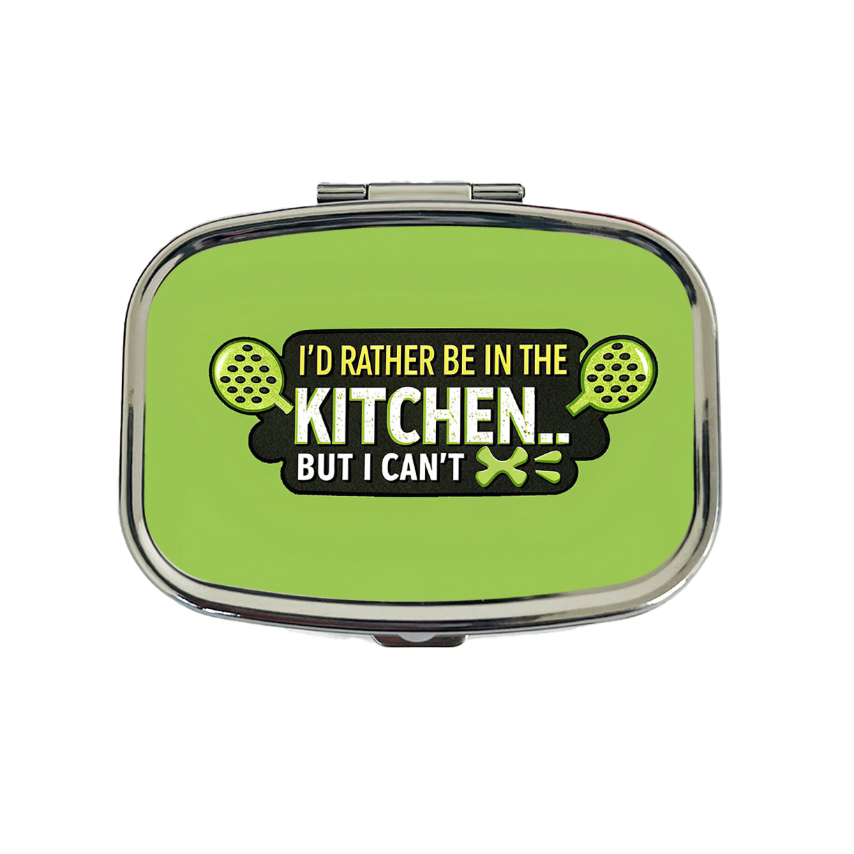 I'd Rather Be In The Kitchen But I Can't Funny Pickleball Travel Pill Box Case
