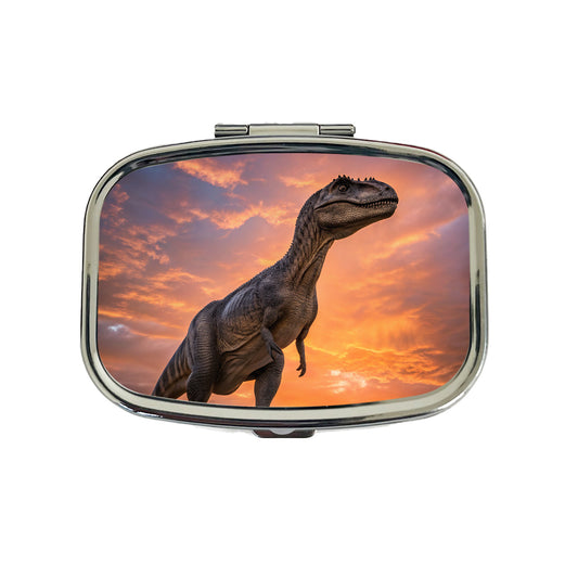 Allosaurus Sunset Dinosaur Travel Pill Box Case