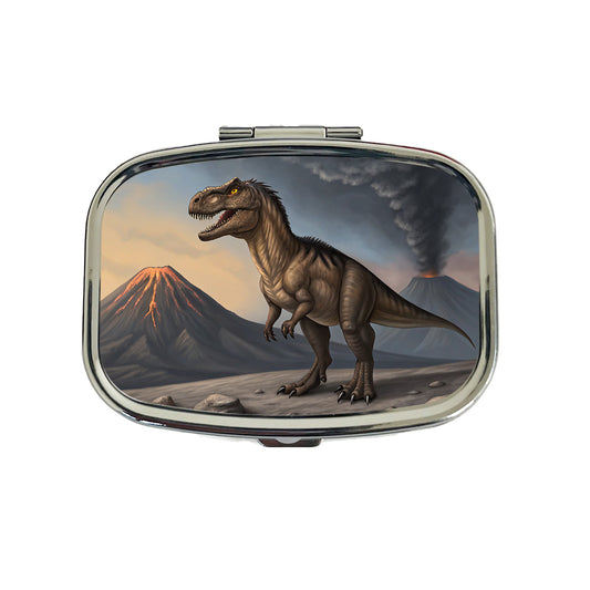 Allosaurus Two Volcanos Dinosaur Travel Pill Box Case