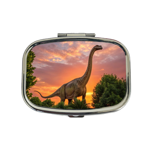 Apatosaurus Sunset Dinosaur Travel Pill Box Case
