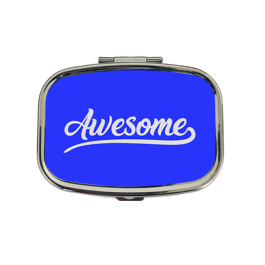 Awesome Blue Travel Pill Box Case