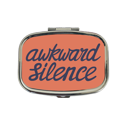 Awkward Silence Funny Travel Pill Box Case