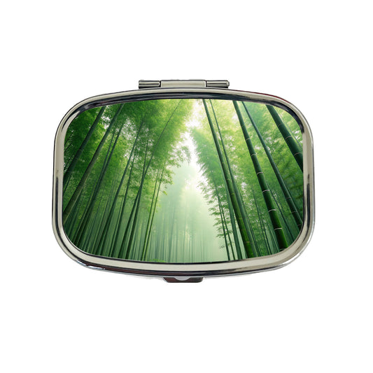 Bamboo Grove Forest Beautiful Travel Pill Box Case