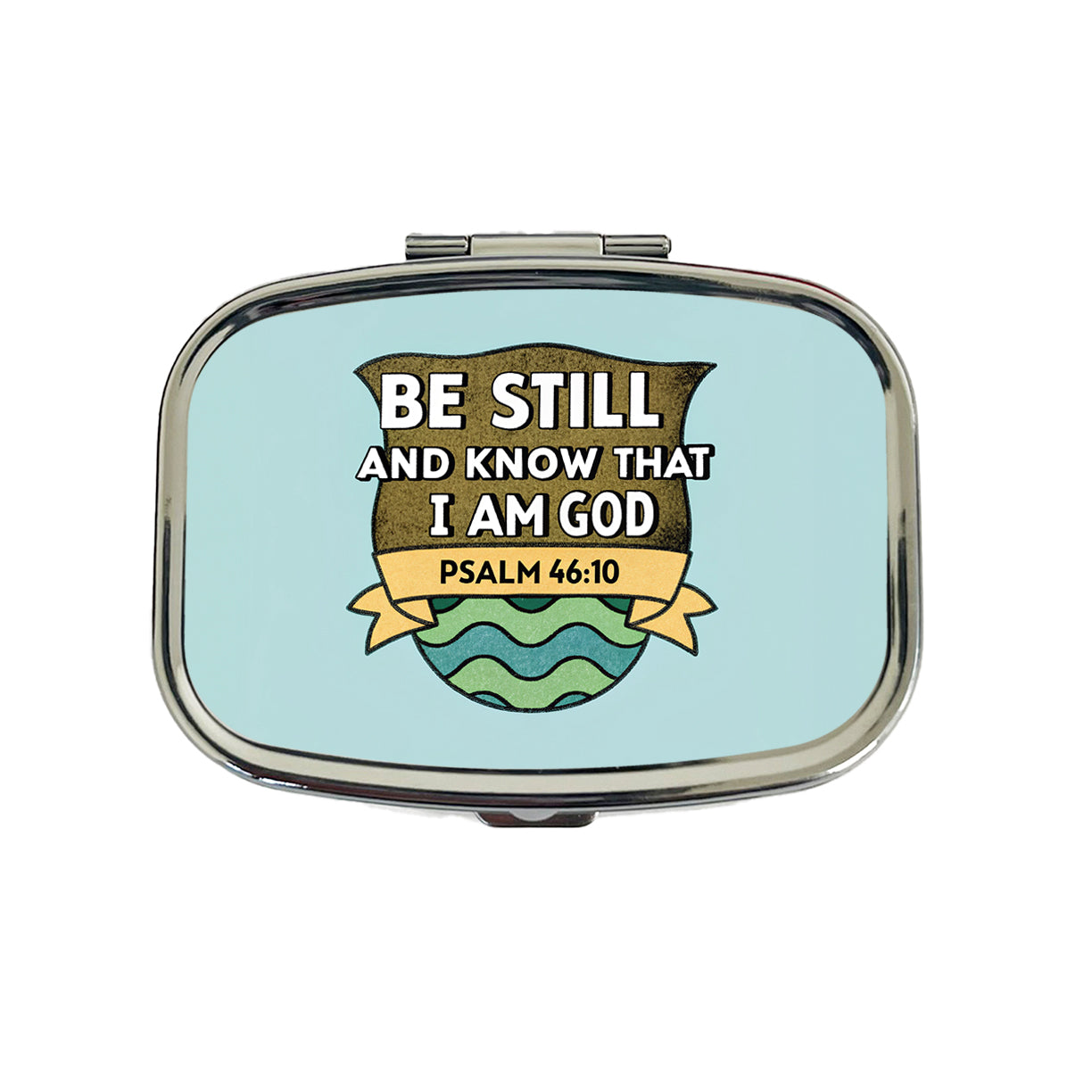 Be Still And Know That I Am God Psalm Bible Verse Travel Pill Box Case