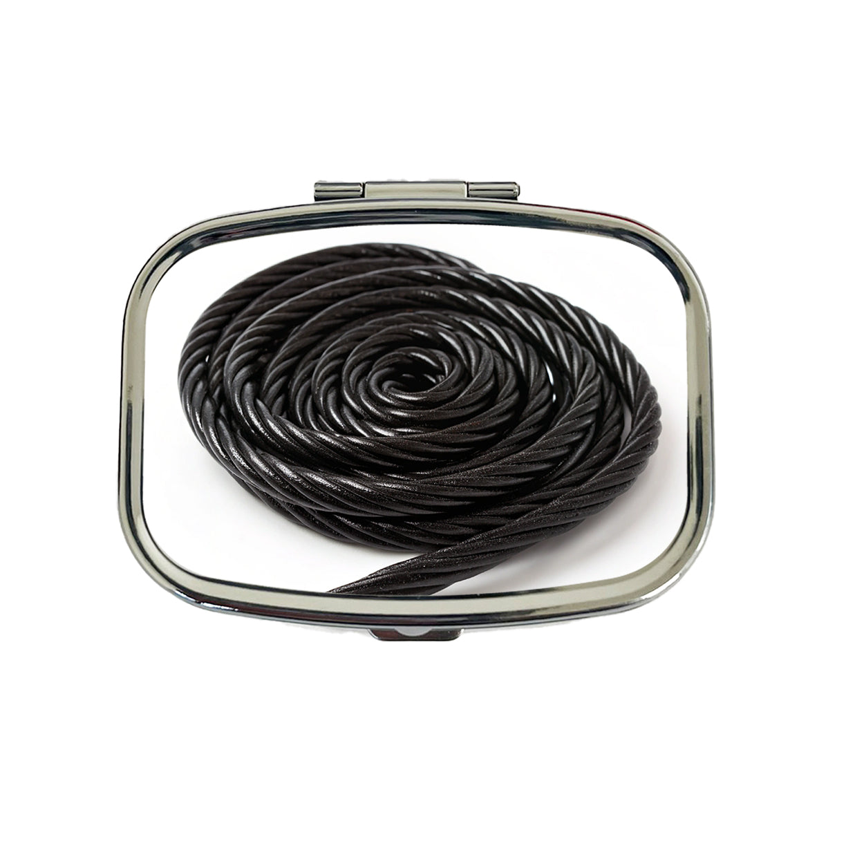 Black Licorice Rope Travel Pill Box Case