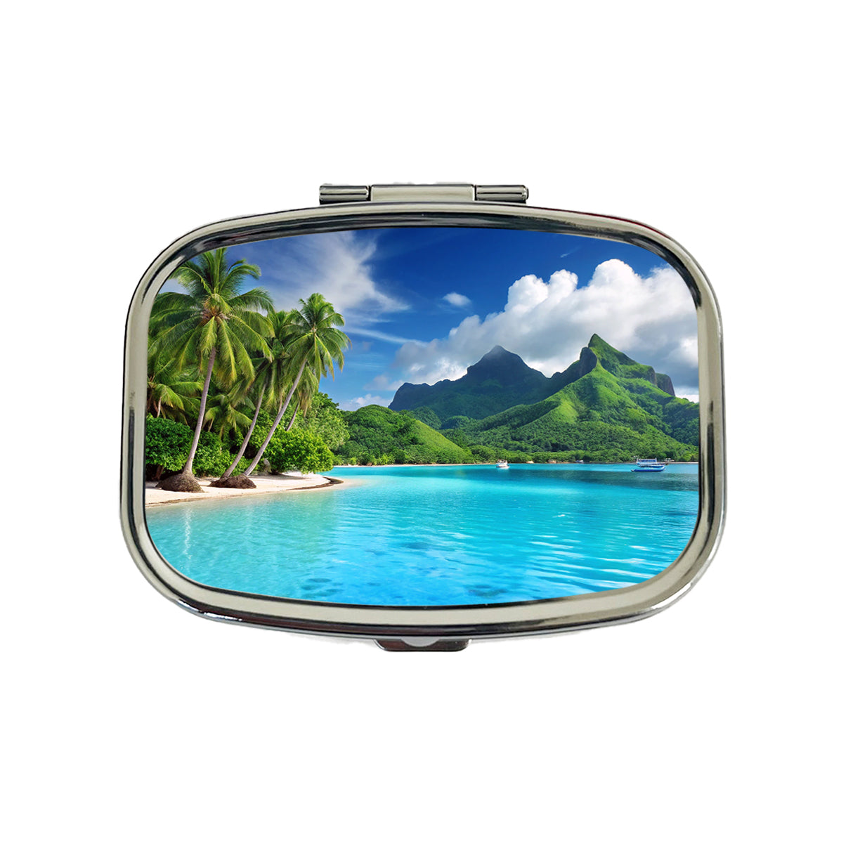 Bora Bora French Polynesia Beautiful Ocean Beach Travel Pill Box Case