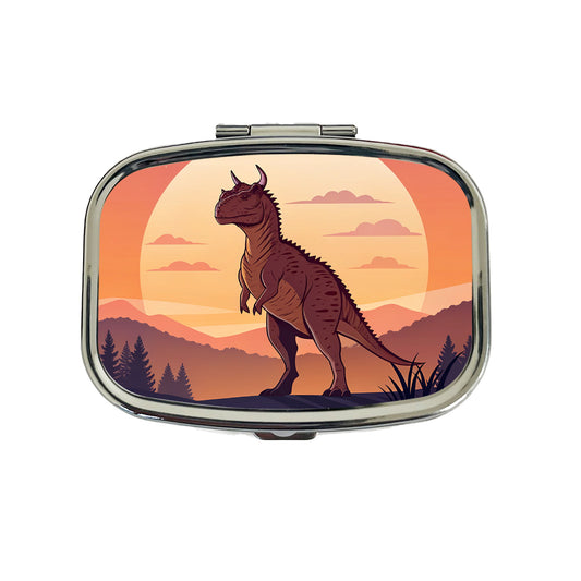 Carnotaurus Sunset Dinosaur Travel Pill Box Case