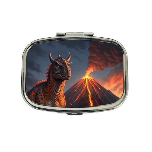 Carnotaurus Volcano Dinosaur Travel Pill Box Case
