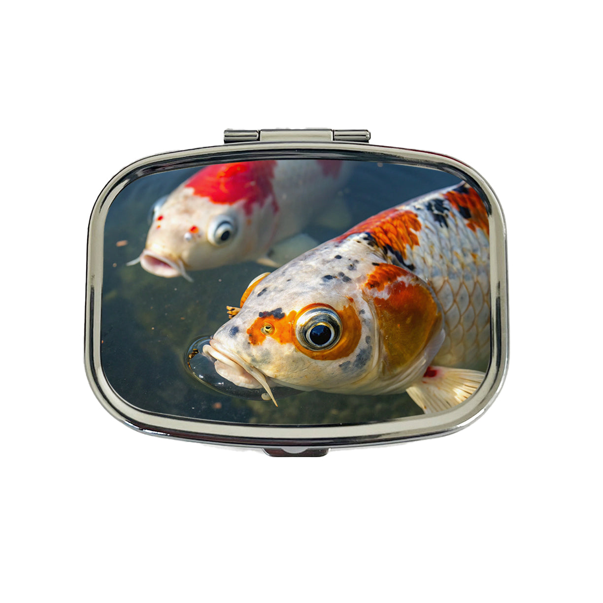 Koi Fish Eyes Close Up Pond Travel Pill Box Case