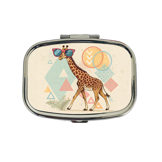 Cool Giraffe Wearing Sunglasses Funny Travel Pill Box Case