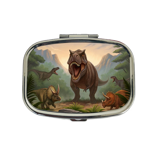 Dinosaurs Battle Travel Pill Box Case