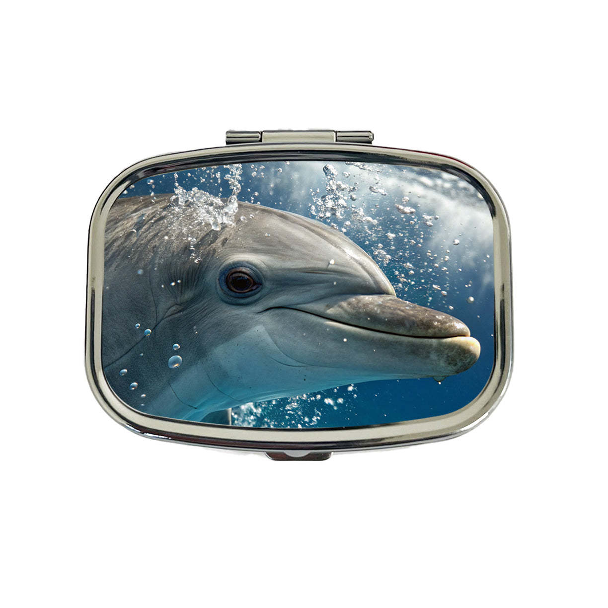 Dolphin Eyes Close Up Ocean Travel Pill Box Case