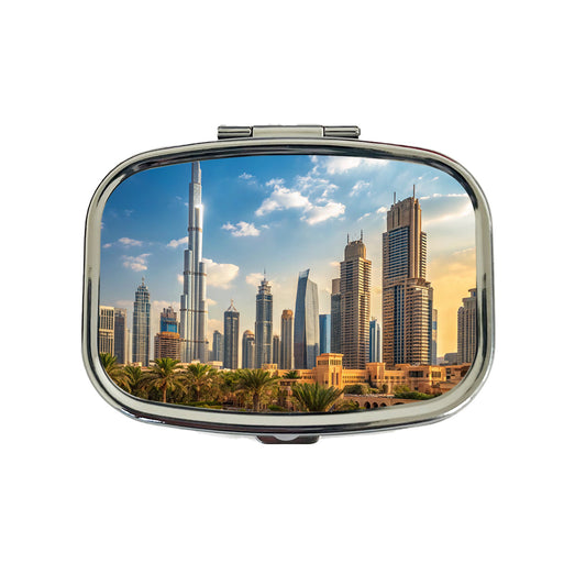 Dubai United Arab Emirates City Travel Travel Pill Box Case