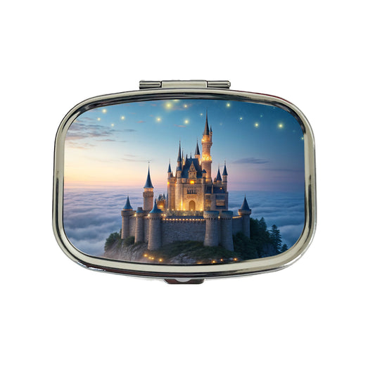 Floating Castle Magic Light Clouds Travel Pill Box Case