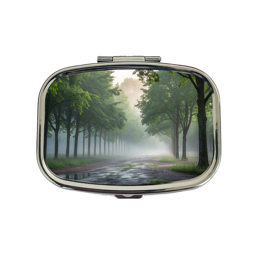 Forest Misty Morning Travel Pill Box Case
