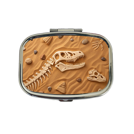 Fossils Dinosaur Bones Travel Pill Box Case