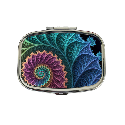 Fractal Geometry Beautiful Travel Pill Box Case