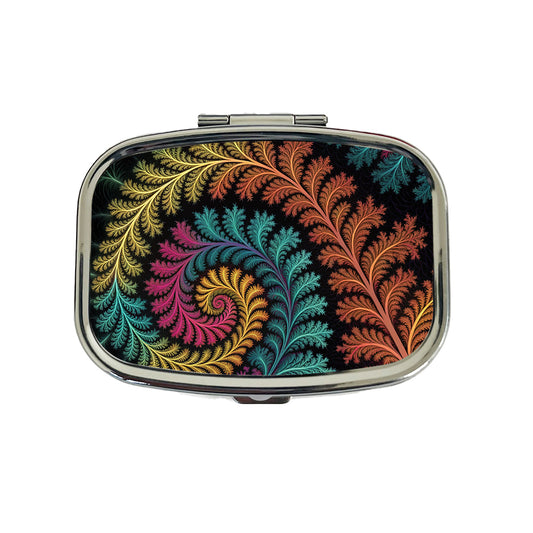 Fractal Geometry Colorful Travel Pill Box Case
