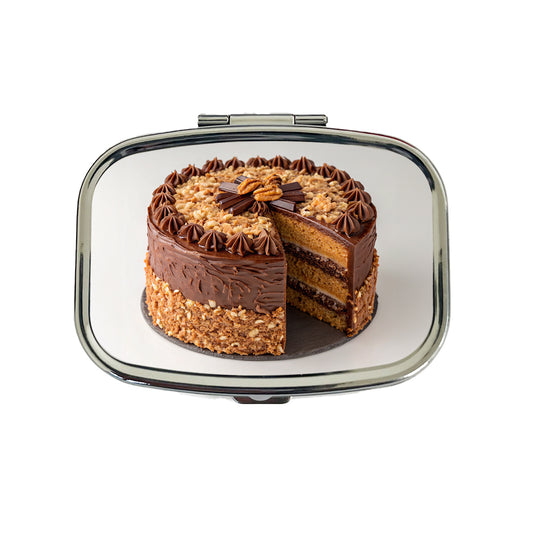German Chocolate Cake Yummy Dessert Travel Pill Box Case