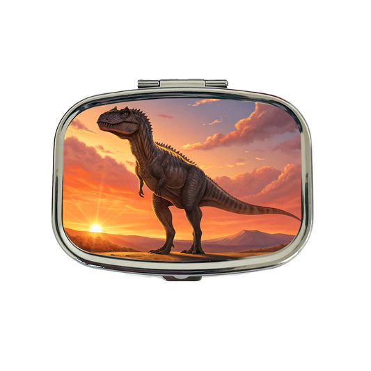 Giganotosaurus Sunset Dinosaur Travel Pill Box Case