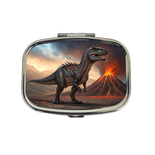 Giganotosaurus Volcano Lava Dinosaur Travel Pill Box Case