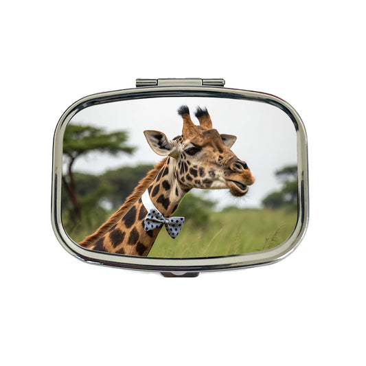 Giraffe Wearing Bow Tie Travel Pill Box Case