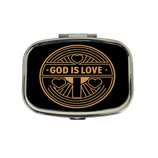 God Is Love Christian Travel Pill Box Case