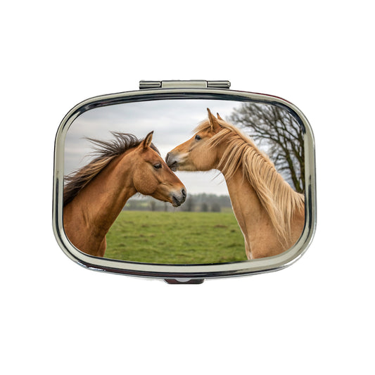 Horses Love Friends Travel Pill Box Case