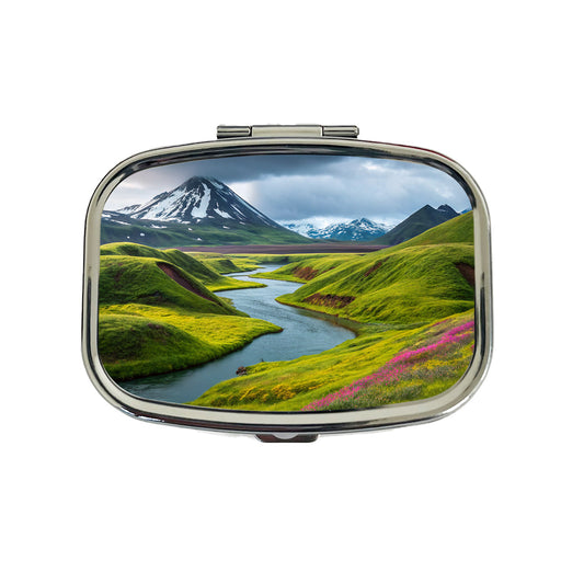 Iceland Beautiful Mountains Travel Pill Box Case