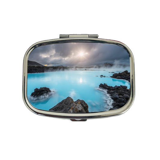 Iceland Blue Lagoon Beautiful Travel Pill Box Case