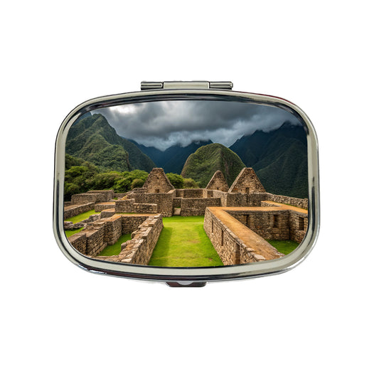 Incan Ruins Landmark Travel Pill Box Case