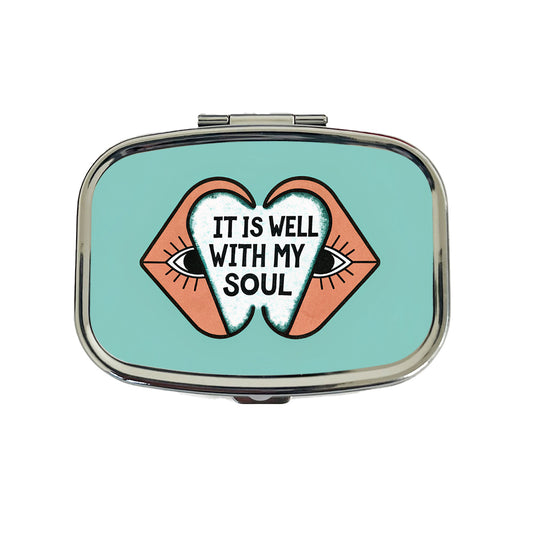 It Is Well With My Soul Bible Verse Travel Pill Box Case