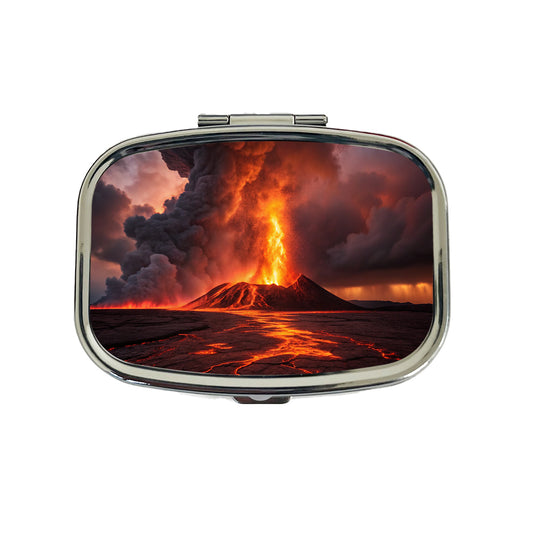 Kilauea Volcano Erupting Hawaii Travel Pill Box Case