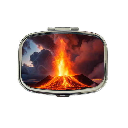 Kilauea Volcano Erupting Lava Hawaii Travel Pill Box Case