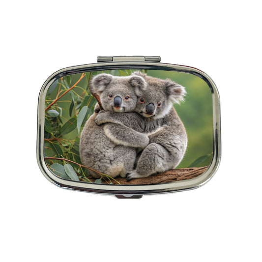Koalas Hugging Love Travel Pill Box Case