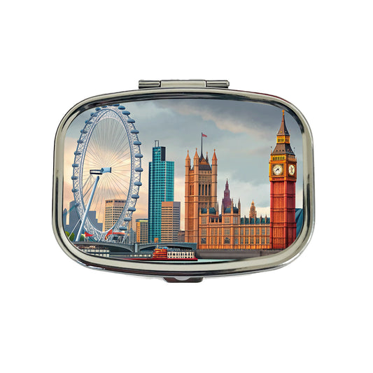 London England Big Ben Travel Pill Box Case