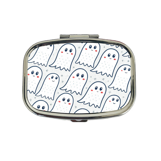 Lots Of Ghosts Halloween Travel Pill Box Case