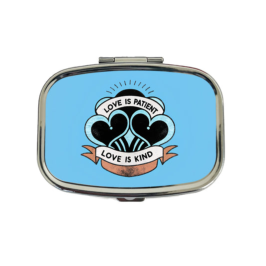 Love Is Patient Love Is Kind Bible Verse Travel Pill Box Case