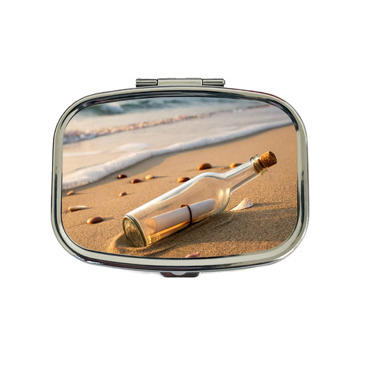 Message In A Bottle Beach Ocean Travel Pill Box Case