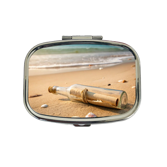 Message In A Bottle On Beach Travel Pill Box Case