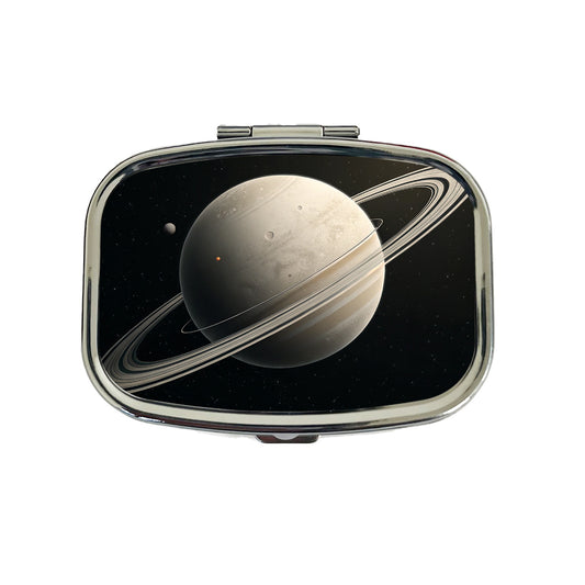 Minimal Planet Rings Space Saturn Travel Pill Box Case