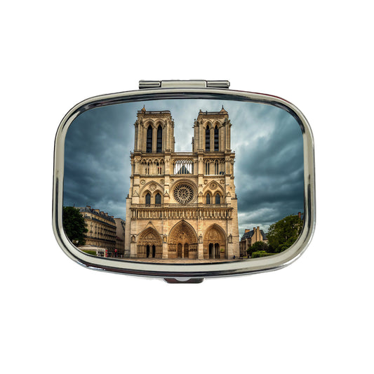 Notre Dame Cathedral Paris France Travel Pill Box Case