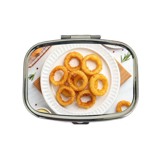 Onion Rings Plate Snack Travel Pill Box Case