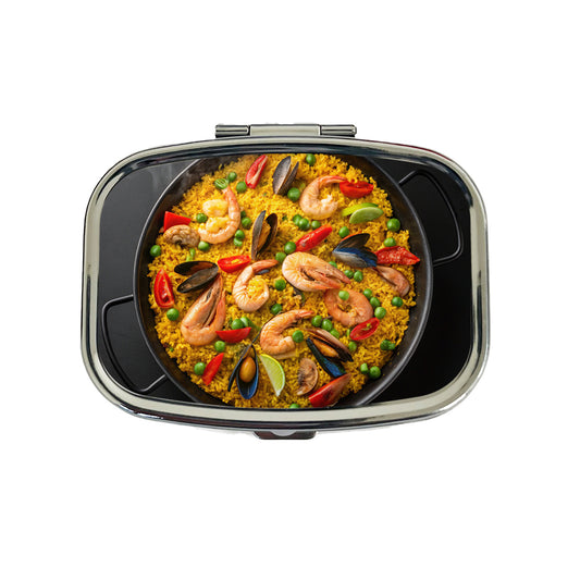 Paella Spanish Rice Dish Travel Pill Box Case